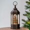 Christmas Snow Globe Lantern Water Glittering Christmas Tree with Cardinal, USB Lined/Battery Operated Lighted Lantern for Christmas Festival Decoration Gifts